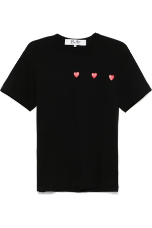 Comme des Garçons T-shirt en coton à imprimé coeur