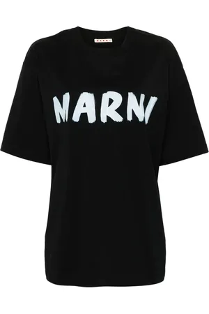 Marni T-shirt en coton à logo imprimé