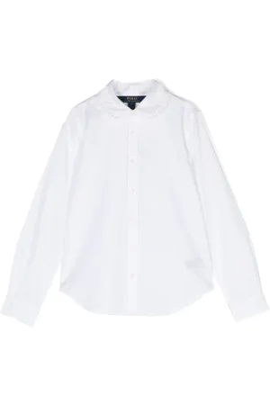 Ralph Lauren Chemise en coton à col volanté