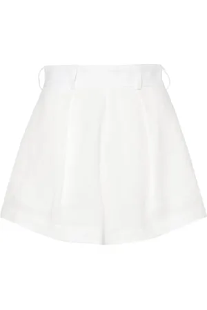 Ana Radu Short en lin à taille haute
