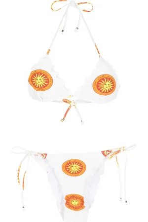 AMIR SLAMA Bikini Biquini à imprimé graphique