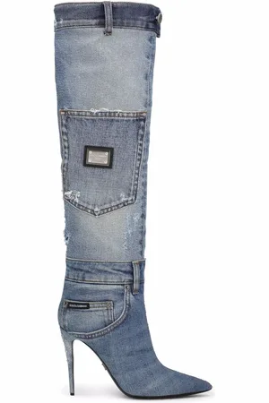 Dolce & Gabbana Bottes en jean à design patchwork