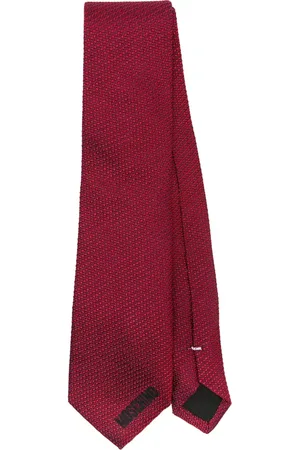 Moschino Cravate en soie à broderies