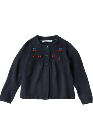 Familiar Cardigan nervuré à motif de cerises