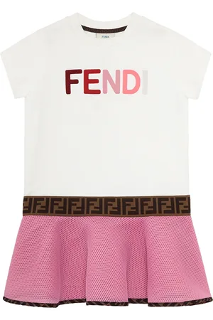 Fendi Robe colour block à logo brodé