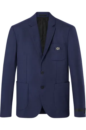 VERSACE Blazer en laine à simple boutonnage