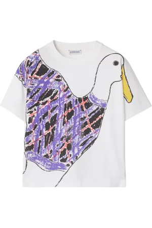 Burberry T-shirt en coton à imprimé graphique