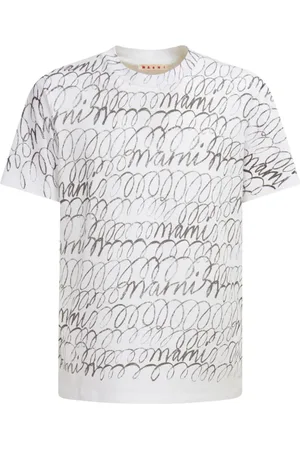 Marni T-shirt en coton à logo imprimé