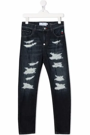 Philipp Plein Jean slim à effet usé