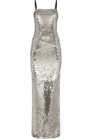 Dolce & Gabbana Robe ornée de sequins à coupe longue