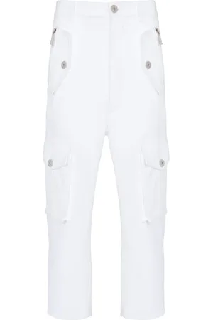 Balmain Pantalon cargo court à plaque logo