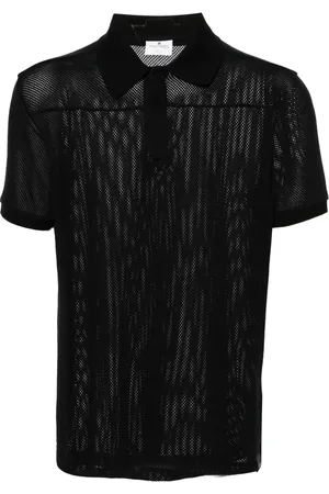 Courrèges Chemise en résille à patch logo