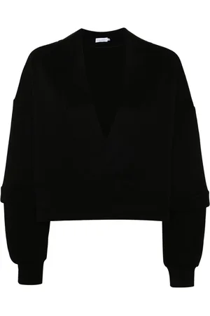 Ioana Ciolacu Sweat en coton mélangé à col v