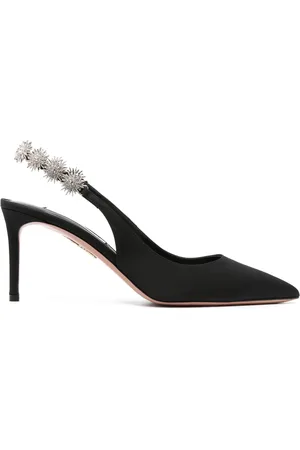 Aquazzura Escarpins ornés de cristaux à bride arrière 90mm