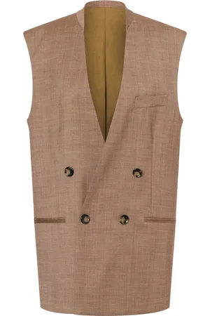 Serafini Gilet sans revers à boutonnière croisée