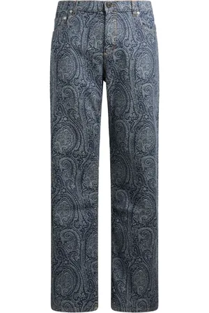 Etro Jean droit en jacquard