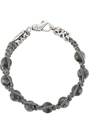 EMANUELE BICOCCHI Bracelet en chaine tressée orné de perles