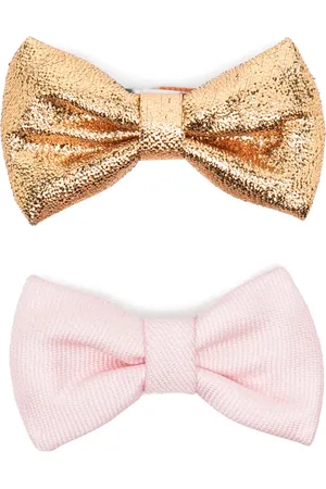 HUCKLEBONES LONDON Lot de deux barrettes à nœud)