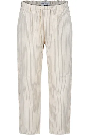 Emporio Armani Pantalon rayé à lien de resserrage
