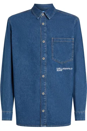 Karl Lagerfeld Chemise en jean à logo brodé