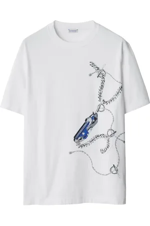 Burberry T-shirt en coton à imprimé graphique