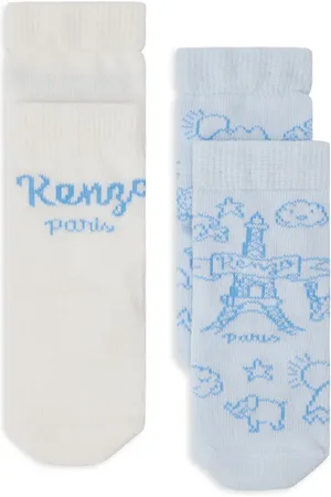 Kenzo Lot de deux paires de chaussettes à logo intarsia
