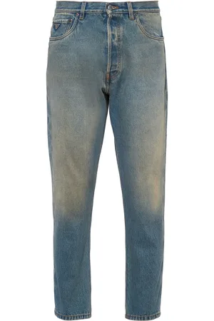 Prada Jean droit à effet usé
