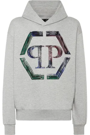Philipp Plein Hoodie Strass Hexagon