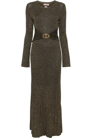 Twin-Set Robe longue en maille nervurée
