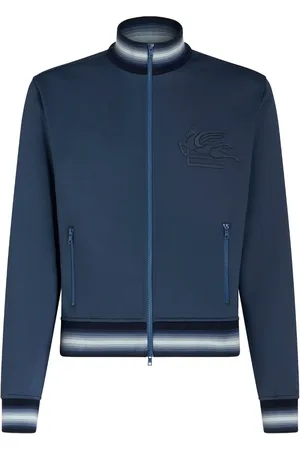 Etro Veste rayée à logo brodé