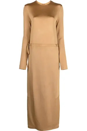 Jil Sander Robe mi-longue à taille à lien de resserrage