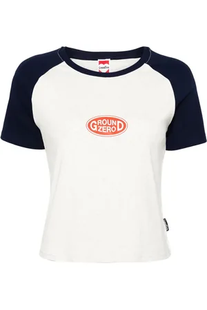 Ground Zero T-shirt crop à logo imprimé