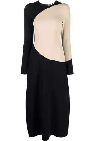 Tory Burch Robe mi-longue à design colour block