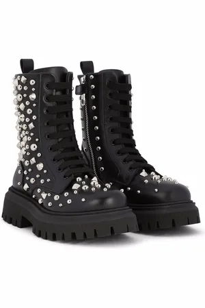 Dolce & Gabbana Bottes en cuir à détails de clous