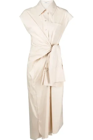 GOEN.J Robe mi-longue à taille nouée