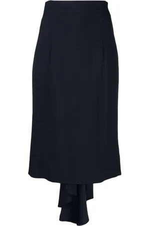 Moschino Jupe mi-longue asymétrique à design plissé