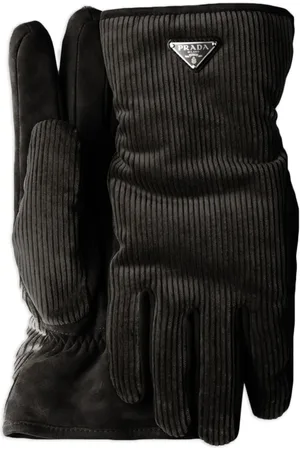 Prada Gants en velours côtelé