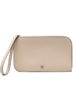 Totême Pochette en cuir à plaque logo