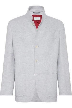 Brunello Cucinelli Manteau en cachemire à simple boutonnage