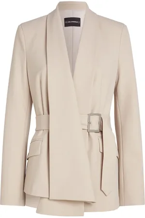 Karl Lagerfeld Blazer drapé à taille ceinturée