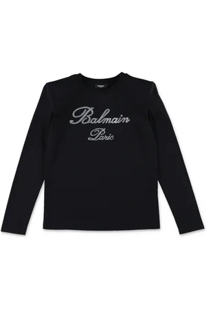 Balmain T-shirt à logo strassé
