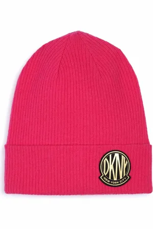 DKNY Bonnet en maille à patch logo