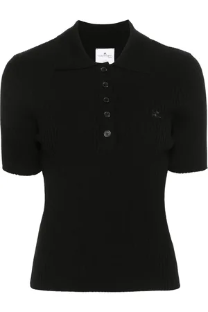 Courrèges Polo Iconic en maille nervurée