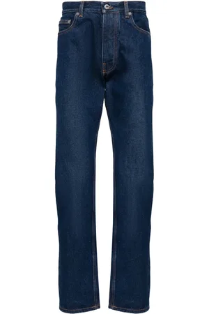 OFF-WHITE Jean taille basse à logo gravé