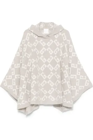 Givenchy Poncho à logo intarsia