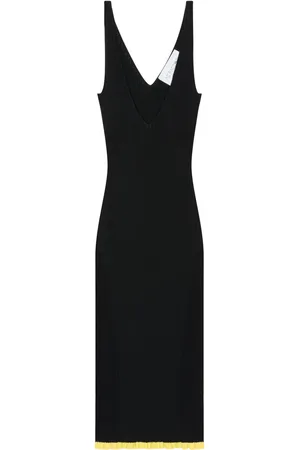 AZ FACTORY X Ester Manas robe mi-longue nervurée à col v