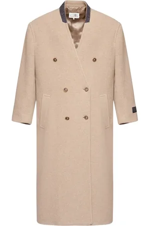 Maison Margiela Manteau croisé à appliqué numéro signature
