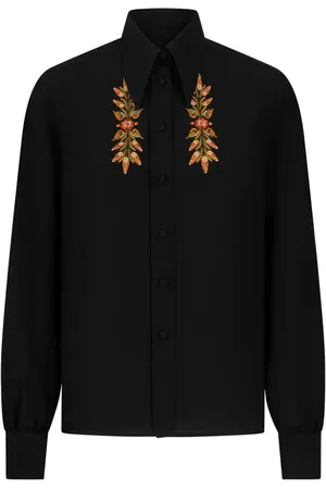 Etro Chemise en soie à broderies