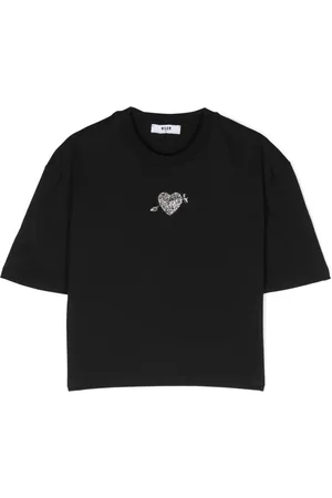 Msgm T-shirt à ornements en cristal
