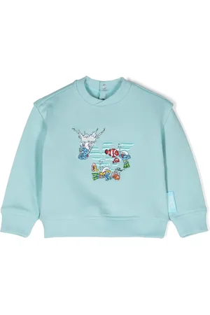 Emporio Armani X The Smurfs sweat à broderies